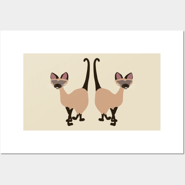 Identical Feline Twins Wall Art by beefy-lamby